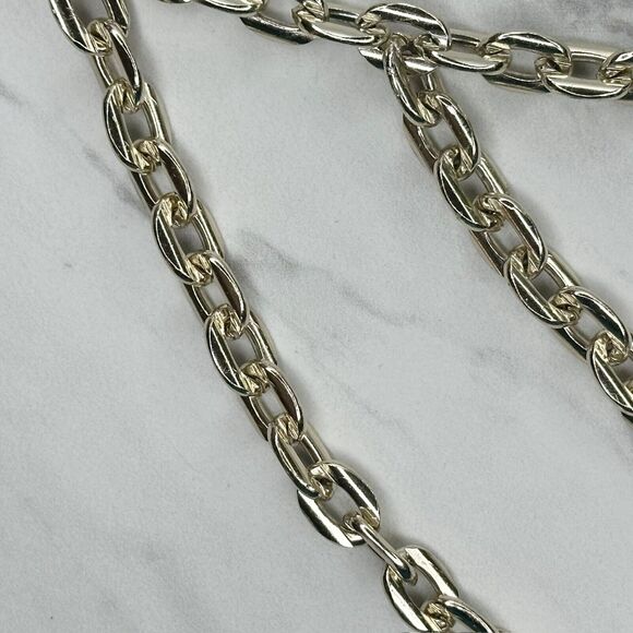 Lightweight Draped Gold Tone Metal Chain Link Belt Y2K Festival XS/Small XS/S ✨ - Picture 7 of 10